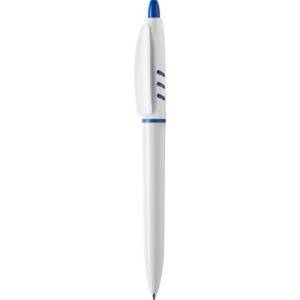 Stylo à bille en plastique bleu personnalisable avec logo