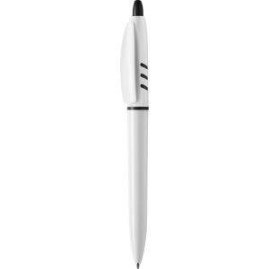Stylo à bille en plastique noir personnalisable avec logo