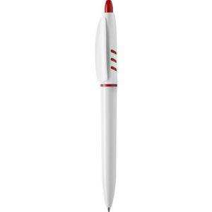 Stylo à bille en plastique rouge personnalisable avec logo