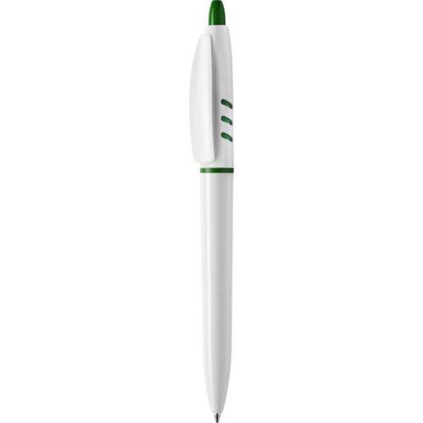 Stylo à bille en plastique vert personnalisable avec logo