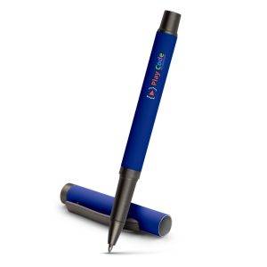 Stylo à bille gel avec capuchon Geraldine bleu marine personnalisable