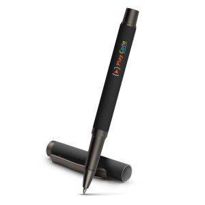 Stylo à bille gel avec capuchon Geraldine noir personnalisable