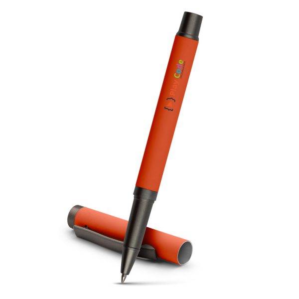 Stylo à bille gel avec capuchon Geraldine orange personnalisable