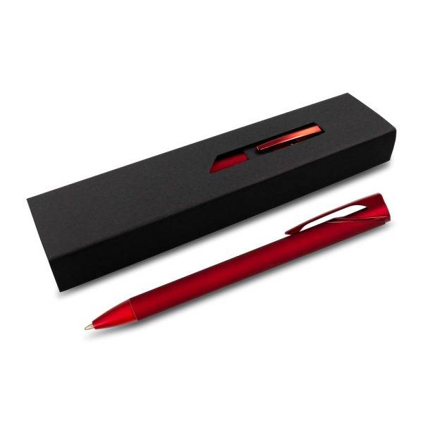 Stylo à bille Joziah rouge personnalisable avec logo