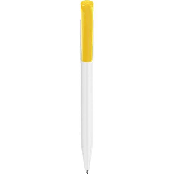 Stylo à bille S45 en ABS jaune personnalisable avec logo