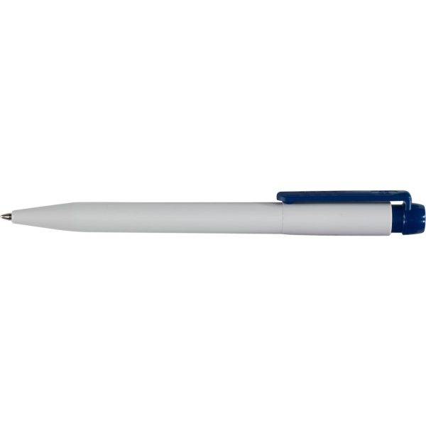 Stylo à bille STILOLINEA en plastique bleu personnalisable avec logo
