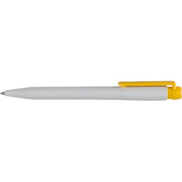 Stylo à bille STILOLINEA en plastique jaune personnalisable avec logo