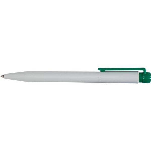 Stylo à bille STILOLINEA en plastique vert personnalisable avec logo