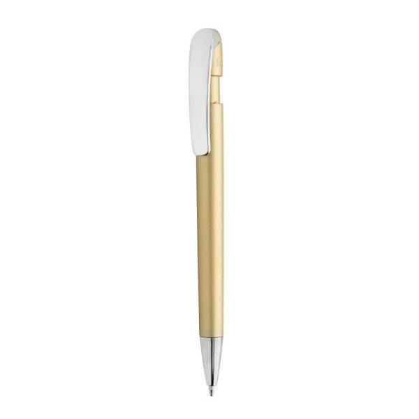 Stylo à clip métallique en ABS recyclé GRS Glide złoty personnalisable