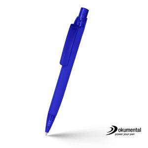 Stylo avec recharge Dokumental Draylen bleu personnalisable avec logo