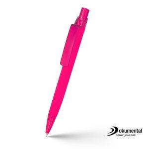 Stylo avec recharge Dokumental Draylen rose personnalisable avec logo