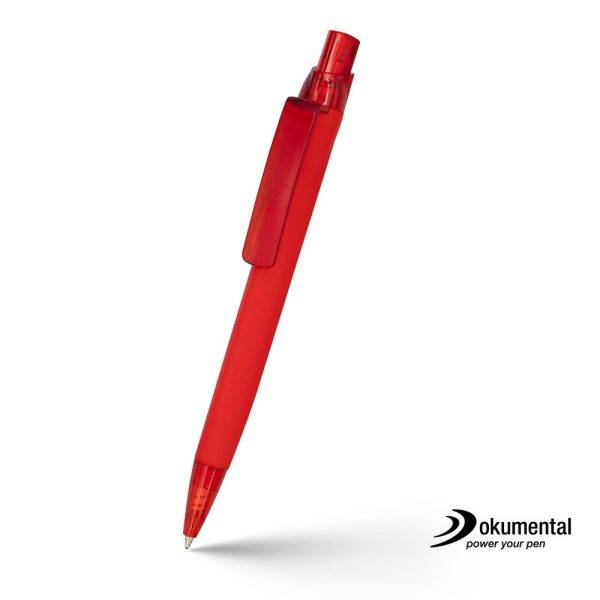 Stylo avec recharge Dokumental Draylen rouge personnalisable avec logo
