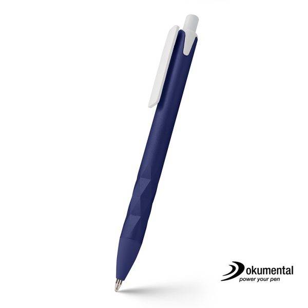 Stylo avec recharge Dokumental Malvion bleu marine personnalisable