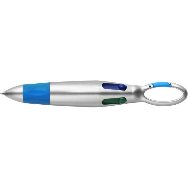 Stylo bille à encre multicolore bleu personnalisable avec logo