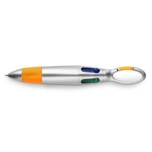Stylo bille à encre multicolore orange personnalisable avec logo