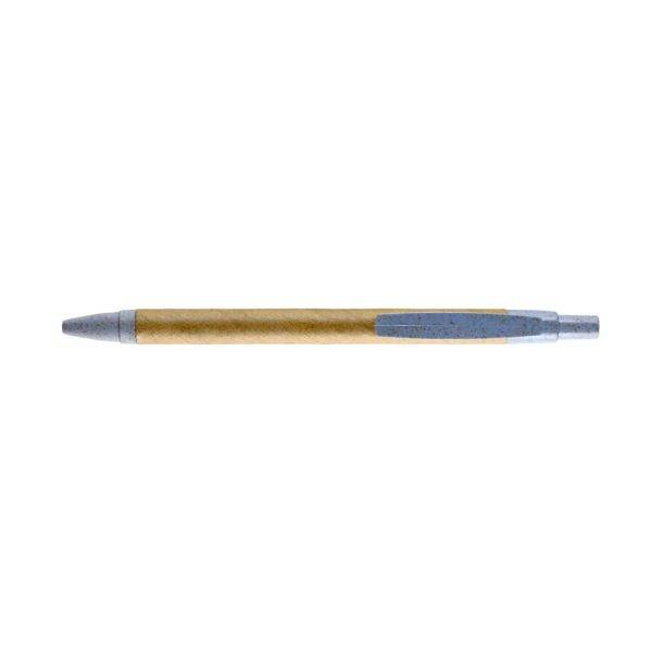Stylo bille avec corps en papier et détails en fibre personnalisable
