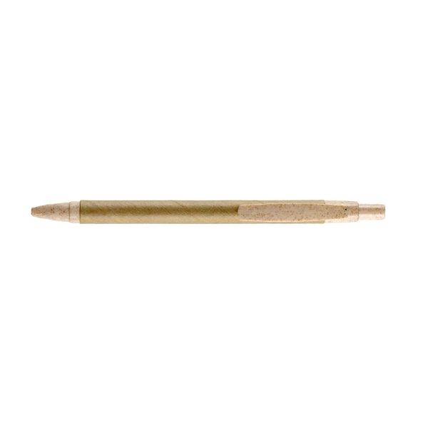 Stylo bille avec corps en papier et détails en fibre personnalisable – réf. V1948-20