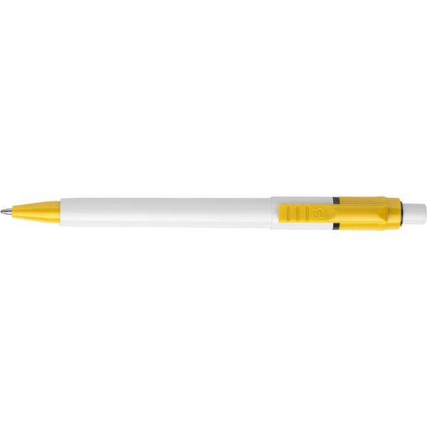 Stylo bille en ABS Baron jaune personnalisable avec logo