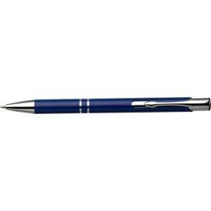 Stylo bille en aluminium recyclé bleu marine personnalisable avec logo