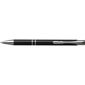 Stylo bille en aluminium recyclé noir personnalisable avec logo