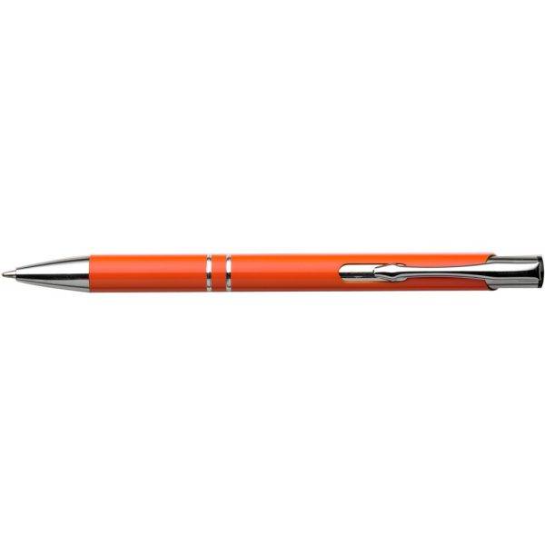Stylo bille en aluminium recyclé orange personnalisable avec logo