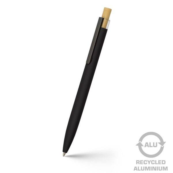 Stylo bille en aluminium recyclé | Randall noir personnalisable