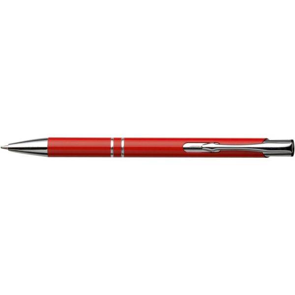 Stylo bille en aluminium recyclé rouge personnalisable avec logo