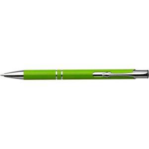 Stylo bille en aluminium recyclé vert claire personnalisable avec logo