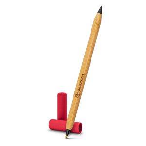 Stylo bille en bambou 2 en 1, crayon "infini" Mikayla personnalisable – réf. V2244-05