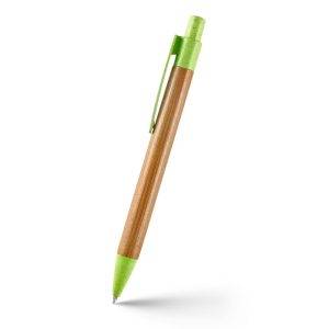 Stylo bille en bambou | Brock vert claire personnalisable avec logo