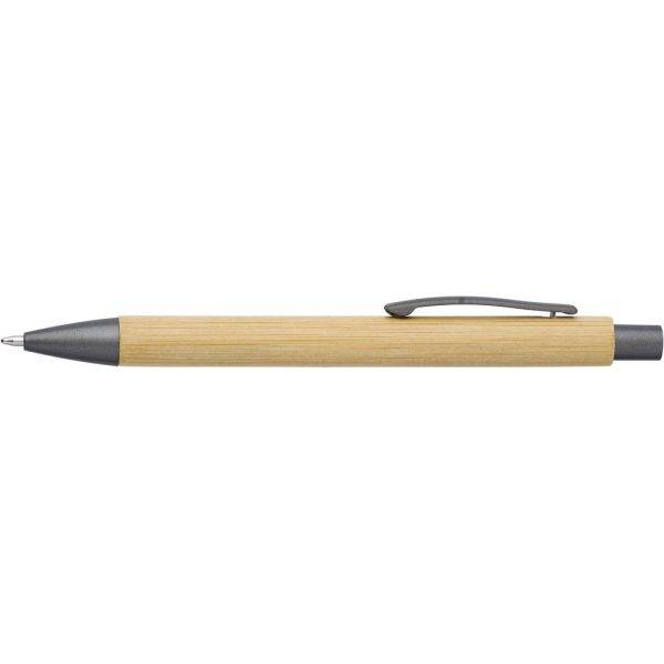 Stylo bille en bambou graphite personnalisable avec logo