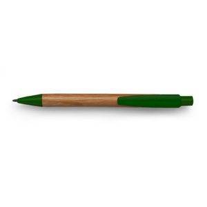 Stylo bille en bambou vert personnalisable avec logo – réf. V1410-06
