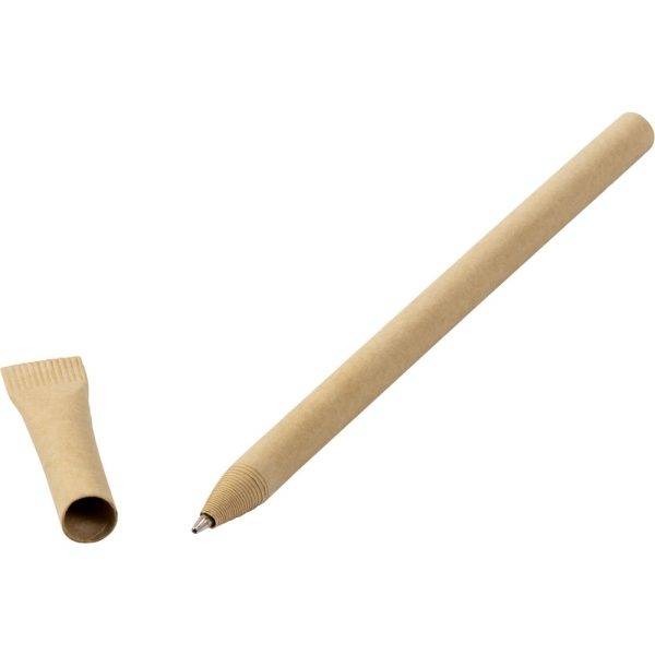 Stylo bille en carton recyclé brun personnalisable avec logo