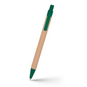 Stylo bille en carton recyclé | Nicholas vert personnalisable