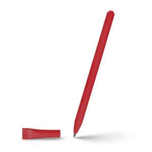 Stylo bille en papier avec capuchon | Debra rouge personnalisable