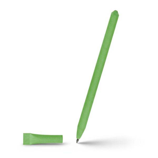 Stylo bille en papier avec capuchon | Debra vert personnalisable