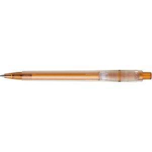 Stylo bille en plastique givré orange personnalisable avec logo