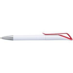 Stylo bille géométrique rouge personnalisable avec logo
