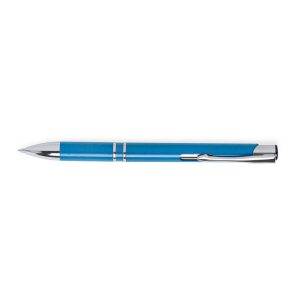 Stylo bille paille de blé bleu personnalisable avec logo