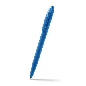 Stylo bille paille de blé | Joan bleu personnalisable avec logo