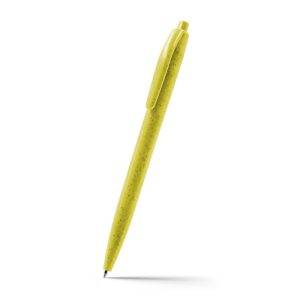 Stylo bille paille de blé | Joan jaune personnalisable avec logo