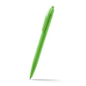 Stylo bille paille de blé | Joan vert personnalisable avec logo