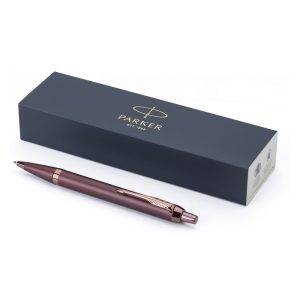 Stylo bille Parker IM Monochrome bordeaux personnalisable avec logo
