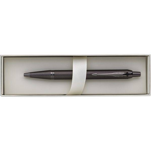 Stylo bille Parker IM Monochrome graphite personnalisable avec logo