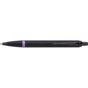Stylo bille Parker IM Vibrant Rings noir personnalisable avec logo – réf. VA843-88