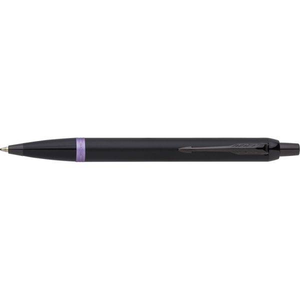 Stylo bille Parker IM Vibrant Rings noir personnalisable avec logo – réf. VA843-88