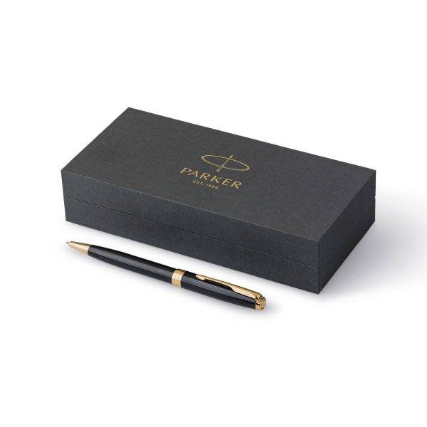 Stylo bille Parker Sonnet noir personnalisable avec logo