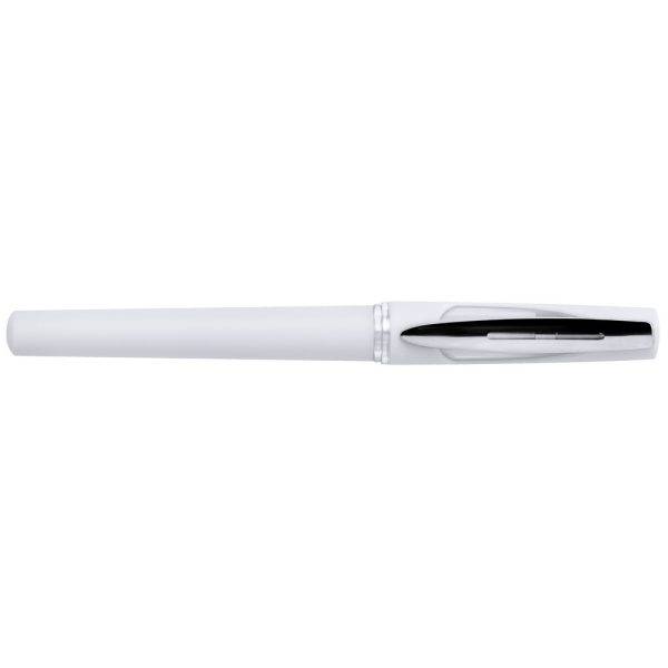 Stylo bille roulante blanc personnalisable avec logo