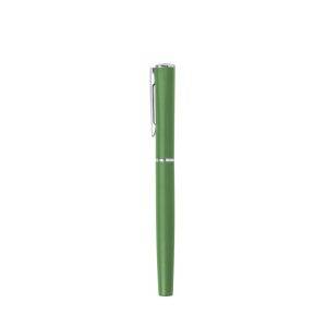 Stylo bille roullante avec capuchon vert personnalisable avec logo