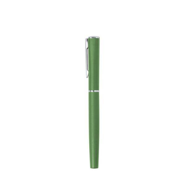Stylo bille roullante avec capuchon vert personnalisable avec logo
